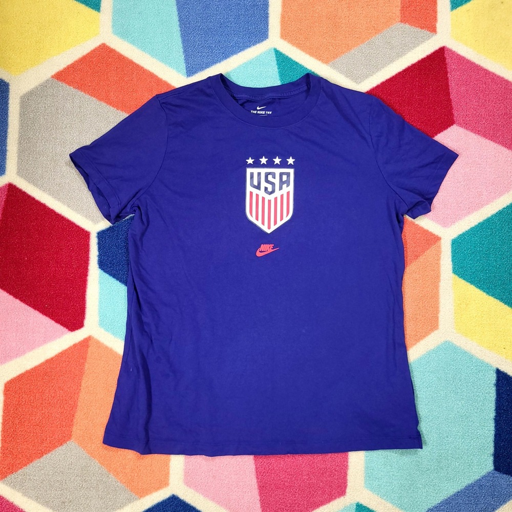Nike USA Soccer T-Shirt Womens ‎ Top The Nike Tee Athletic